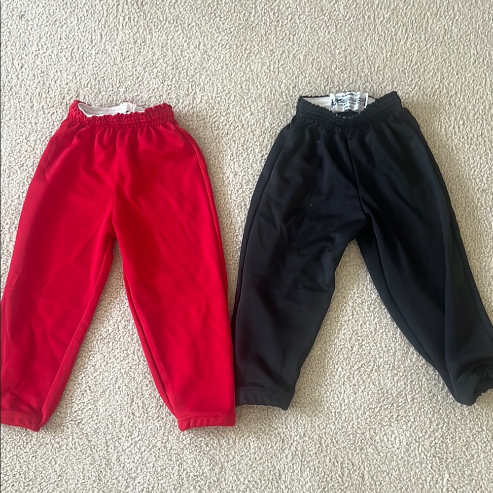 Kids Red and Black baseball pants